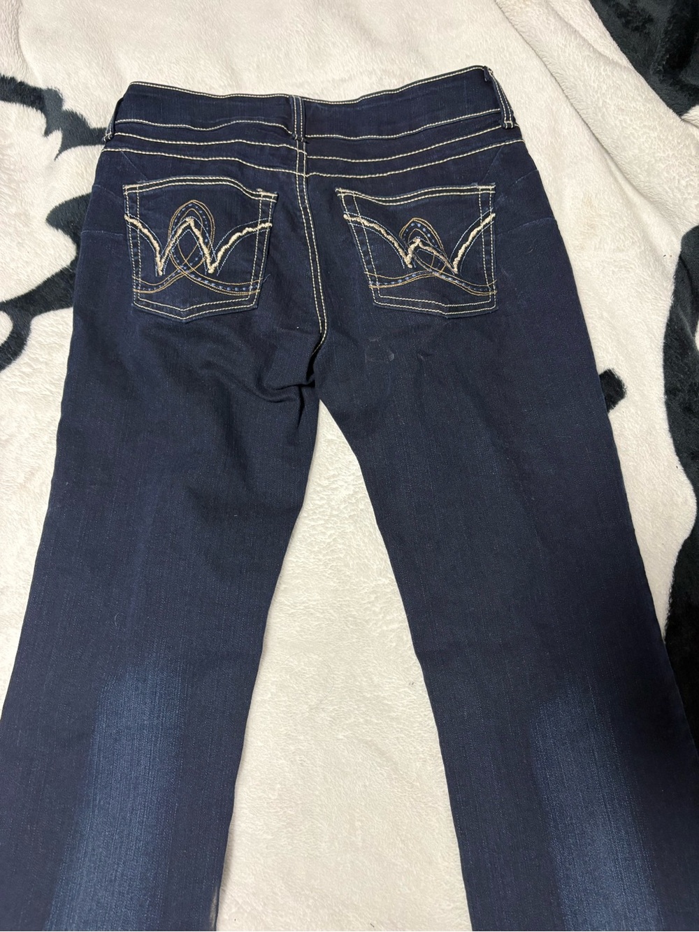 Wrangler Women's Dark Blue Wide Leg Jeans - Picture 2 of 3